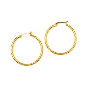 30mm Hoop Earrings- Gold (1 Pair)