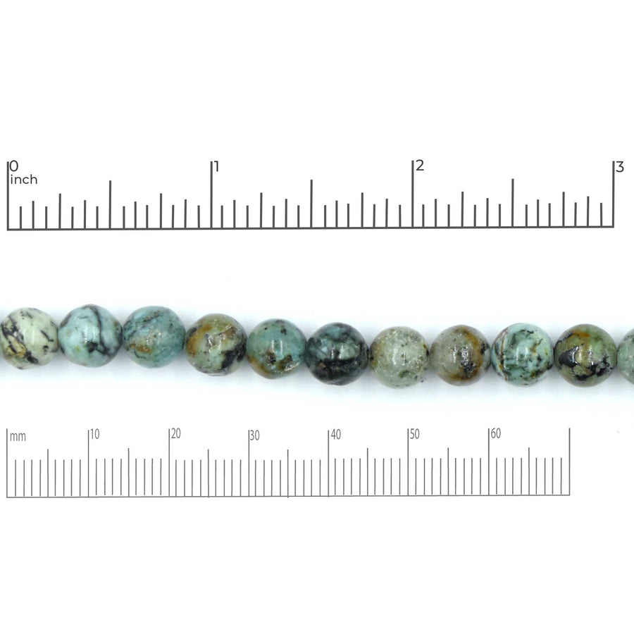 African Turquoise- 6mm Rounds