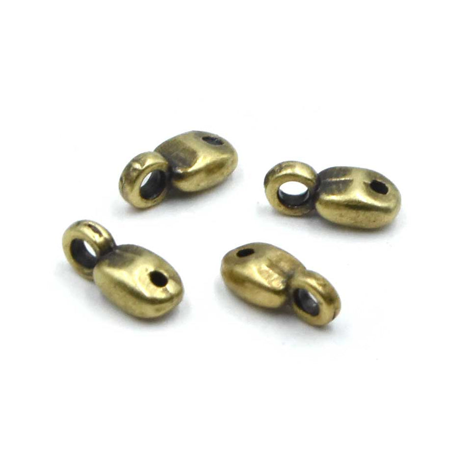 Cymbal Vourkoti SuperDuo Bead Ending- Antique Brass