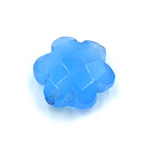 Faceted Daisy- Blue Chalcedony