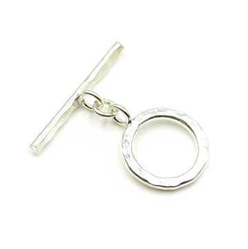 Fine Silver Large Round Toggle Clasp