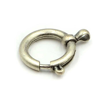 Jumbo Spring Ring- Antique Silver