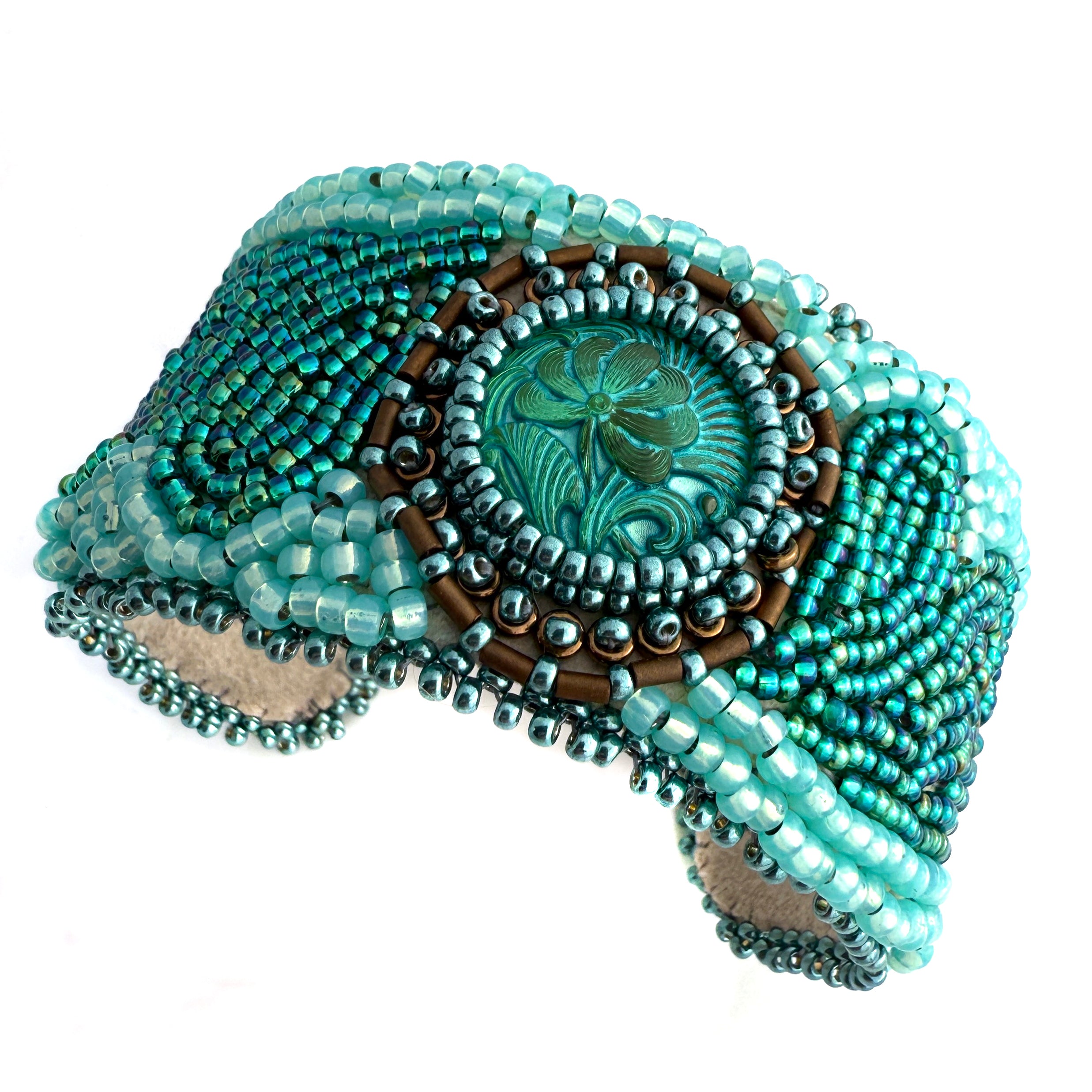 Bead Embroidered Cuff