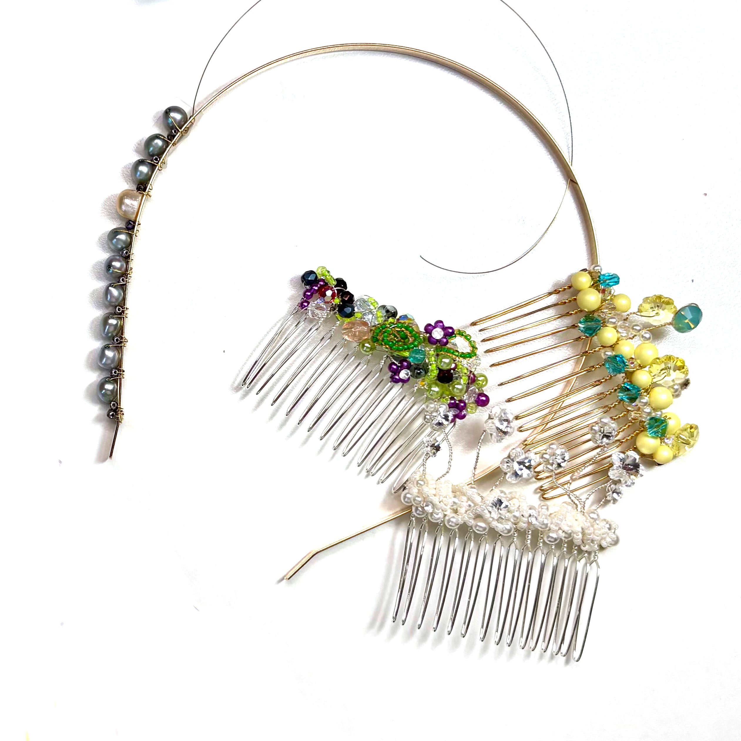 Beaded Combs and Headbands