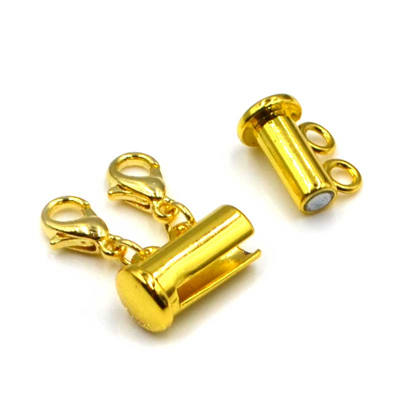 Layering Clasp, Cylinder 2 Hook- Gold