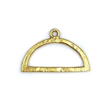 Mini Hammered Half Circle- Antique Gold