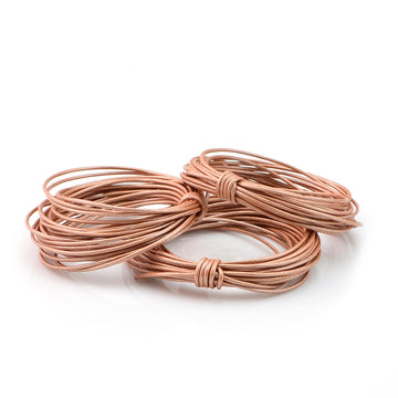 Metallic Rose Gold- 1.0mm Indian Leather by the Yard