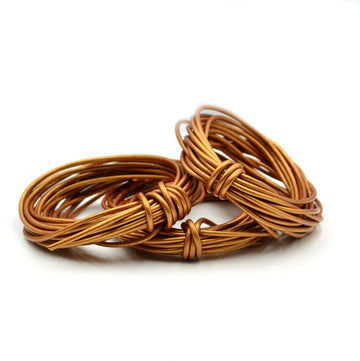 Metallic Gold- 2.0mm Indian Leather by the Yard