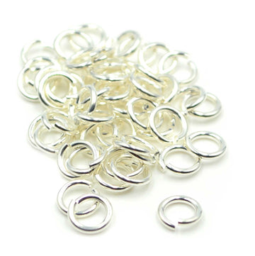 7.5mm/16g Jump Rings- Bright Silver