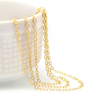 Simplicity- Satin Gold Chain by the Foot