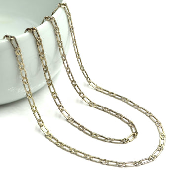 Curb Appeal- Antique Silver Chain by the Foot