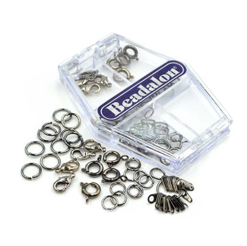 Clasps and Rings Variety Pack- Hematite