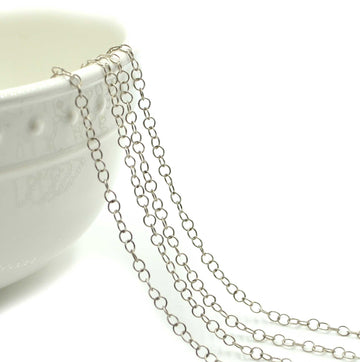 Circle Back- Antique Silver Chain by the Foot