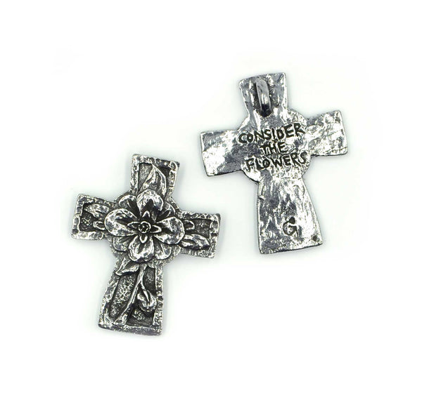 Flower cross pendant Clearance
