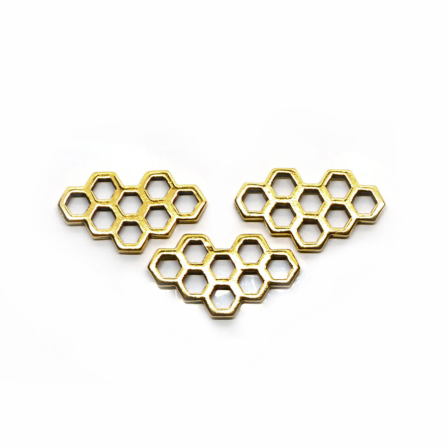 Honeycomb Link- Antique Gold