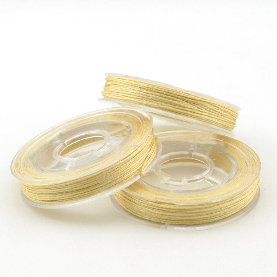 Champagne- 0.4mm , 0.4mm chinese knotting cord - Tangles n' Knots, Beadshop.com