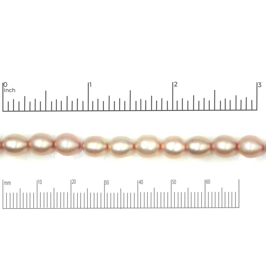 Light Pink Rice Pearls, 6-6.5mm