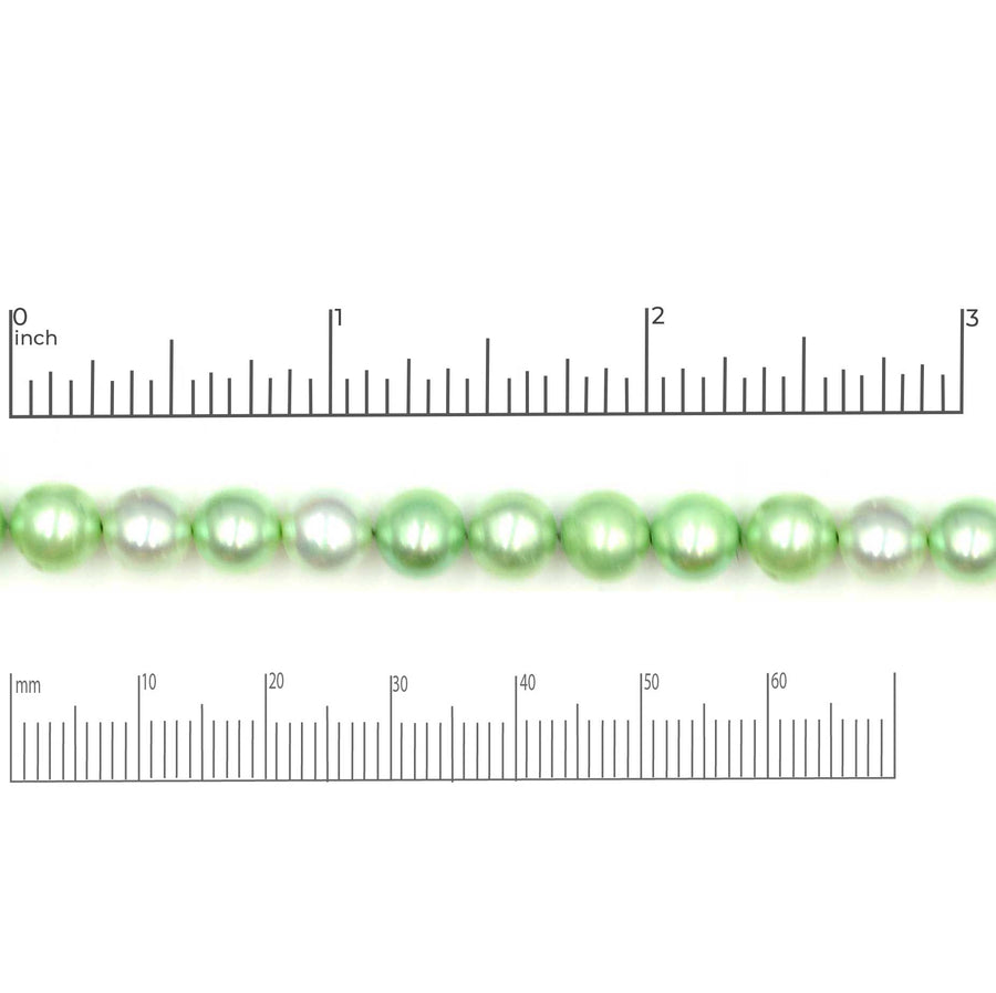 Light Green Potato Pearls, 7.5-8mm