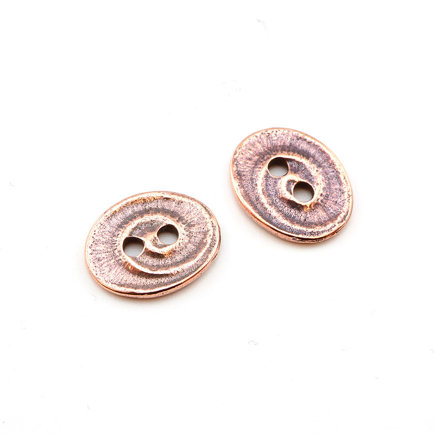 Swirl- Antique Copper , Buttons - Tierracast, Beadshop.com