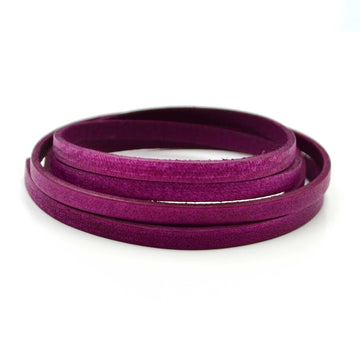 Vintage Cerise- 5mm Strap Leather by the Yard