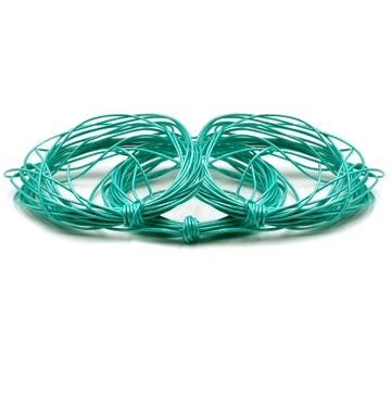 Metallic Aqua- 0.5mm Indian Leather by the Yard