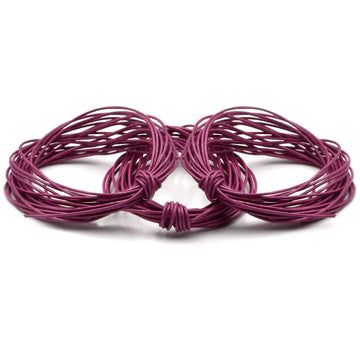Metallic Fuchsia- 0.5mm Indian Leather by the Yard