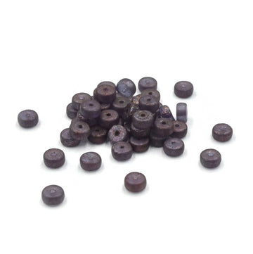 Heishi- Thistle Etched, Metallic Purple Finish