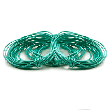 Metallic Aqua- 1.0mm Indian Leather  by the Yard