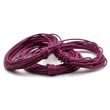 Metallic Fuchsia- 1.5mm Indian Leather by the Yard