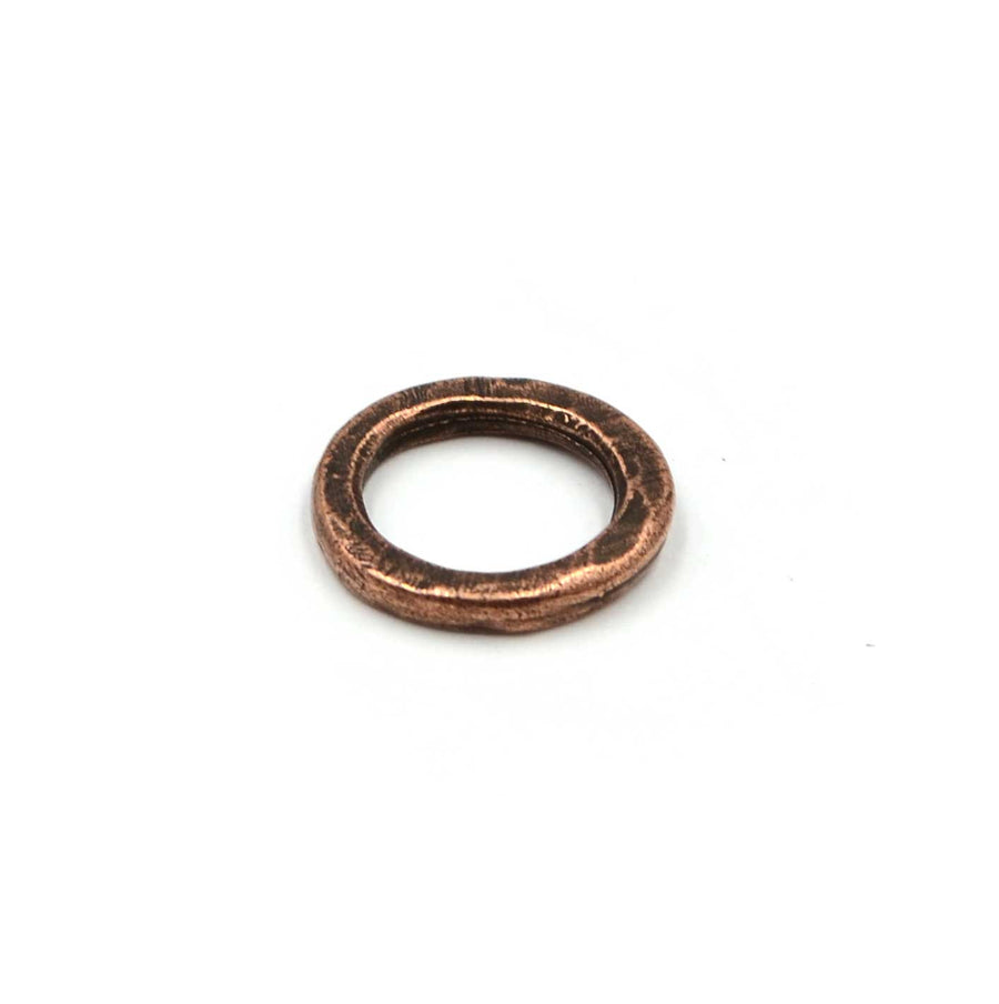 16mm Hammered Small Circle Hoop- Antique Copper