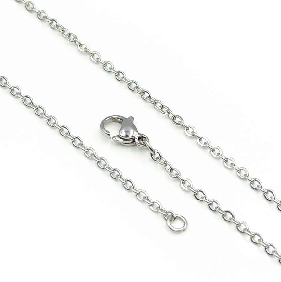 Readymade Cable Chain- Silver Plate, 18