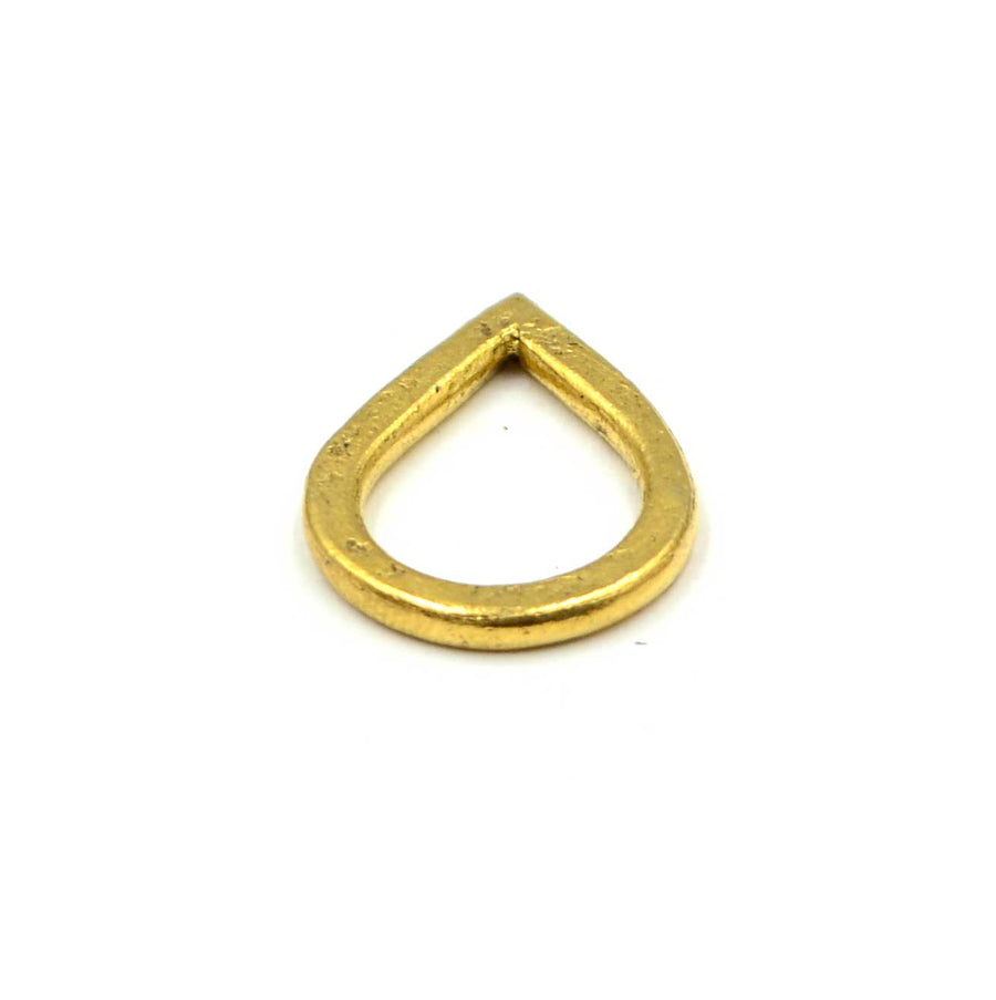 20mm Hammered Mini Drop Hoop- Antique Gold