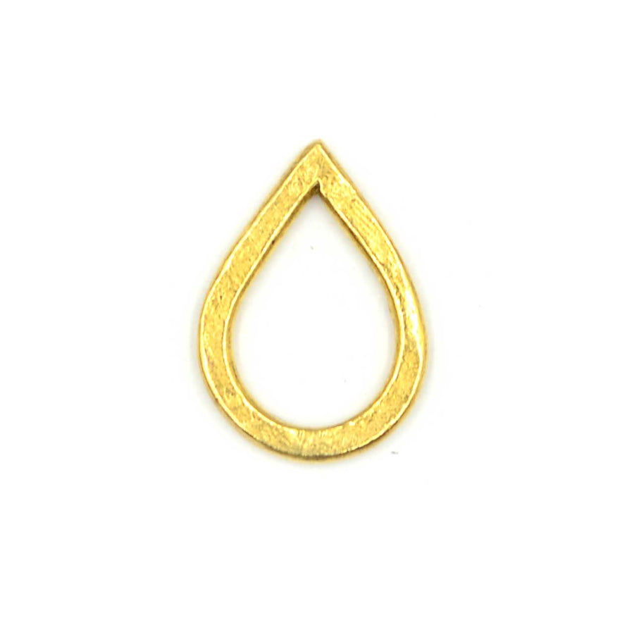 20mm Hammered Mini Drop Hoop- Antique Gold