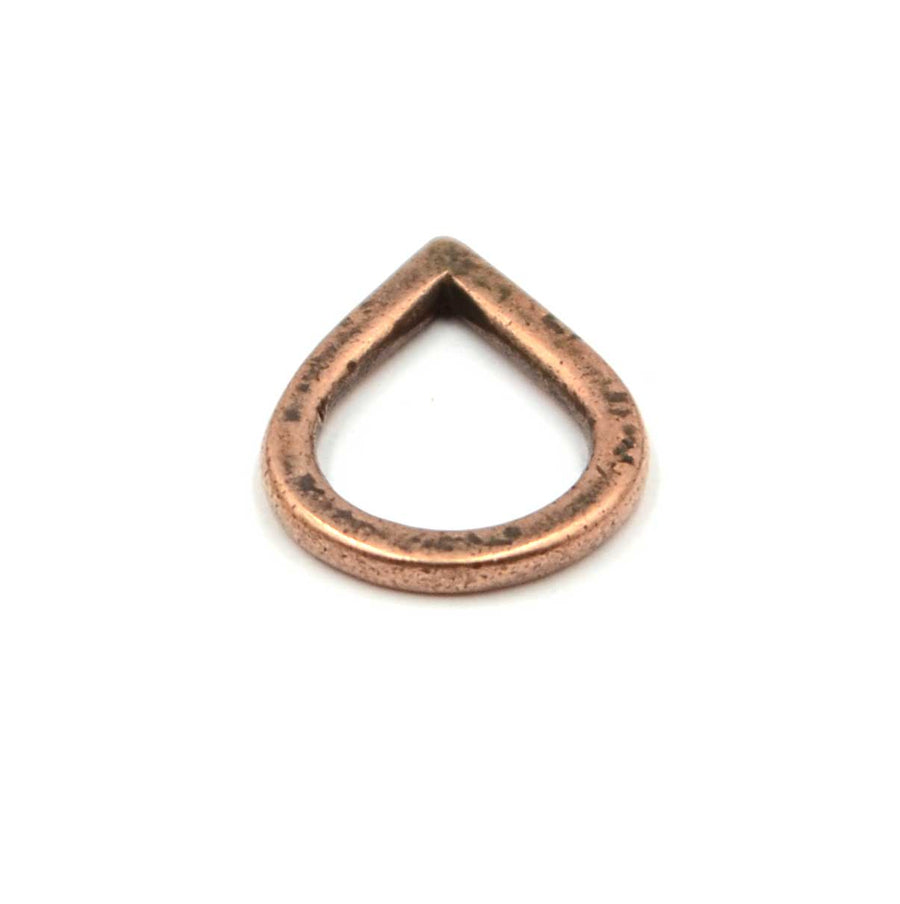 20mm Hammered Mini Drop Hoop- Antique Copper