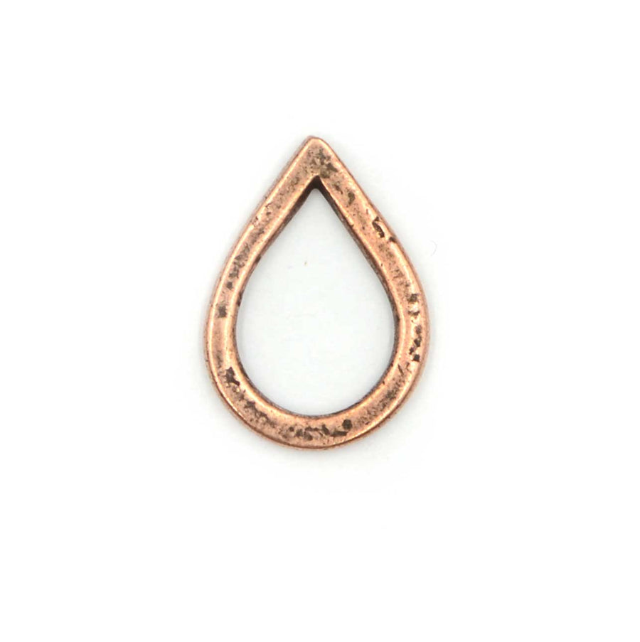 20mm Hammered Mini Drop Hoop- Antique Copper