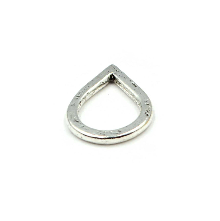 20mm Hammered Mini Drop Hoop- Antique Silver