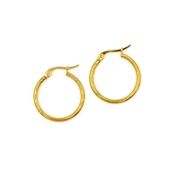 20mm Hoop Earrings- Gold (1 Pair)