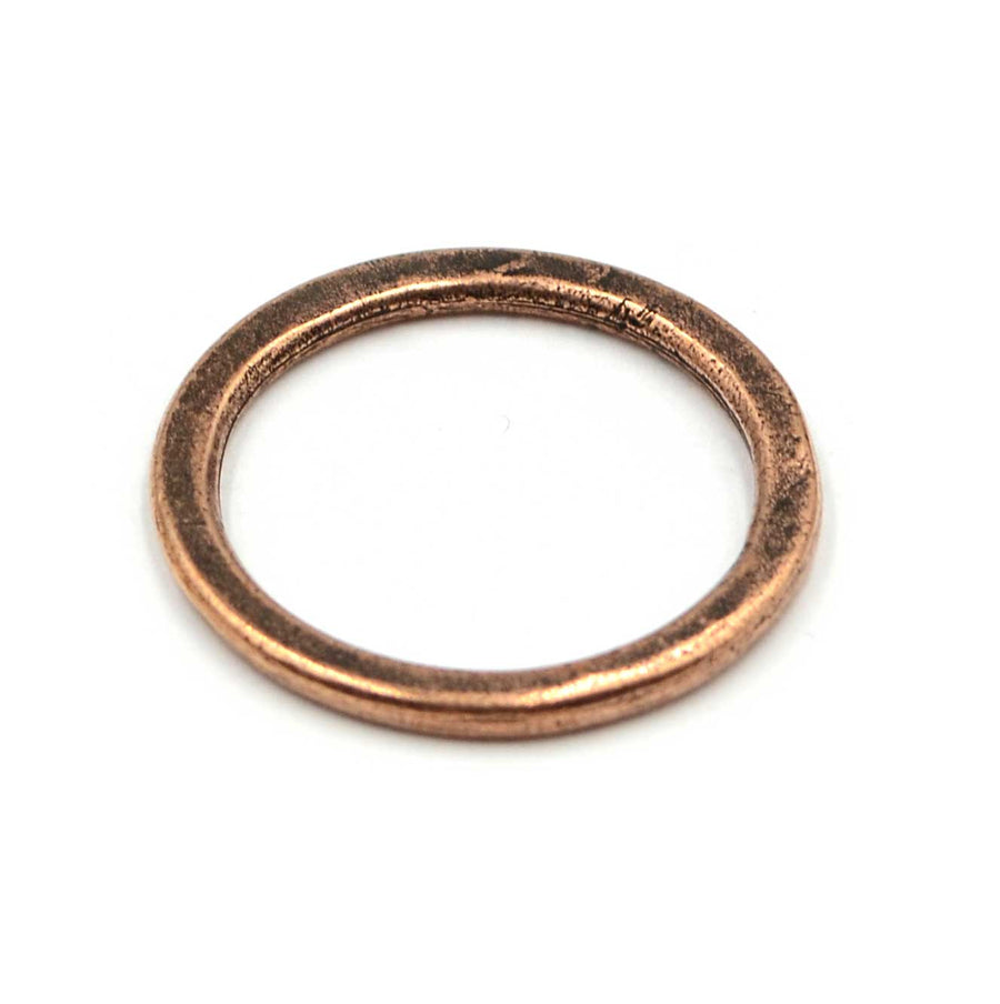 24mm Flat Small Circle Hoop- Antique Copper