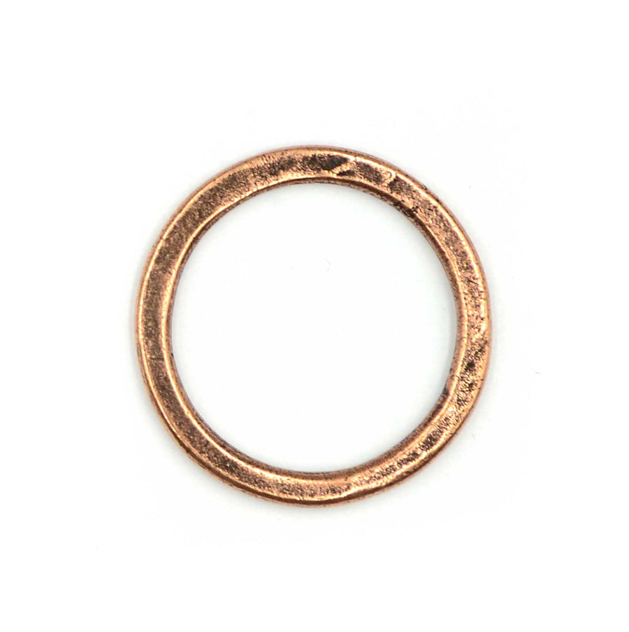 24mm Flat Small Circle Hoop- Antique Copper