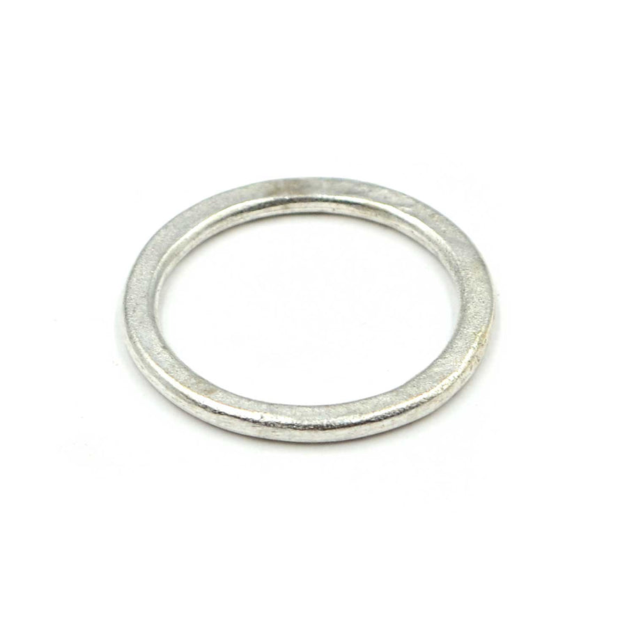 24mm Flat Small Circle Hoop- Antique Silver