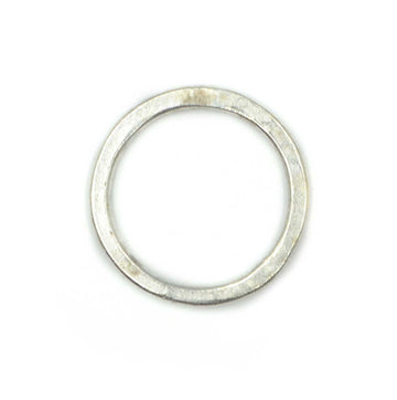 24mm Flat Small Circle Hoop- Antique Silver