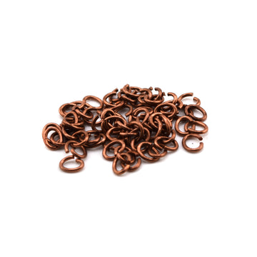3.5mm/20g Oval Jump Rings- Antique Copper