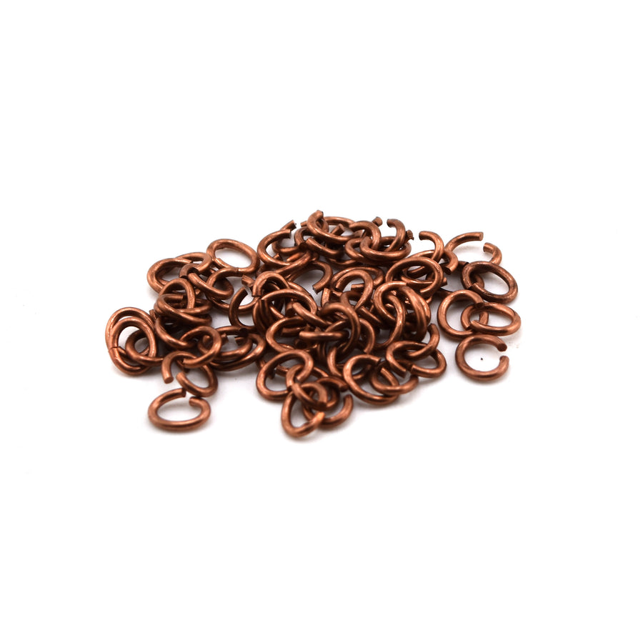 3.5mm/20g Oval Jump Rings- Antique Copper
