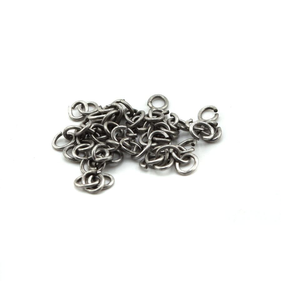 3.5mm/20g Oval Jump Rings- Antique Silver