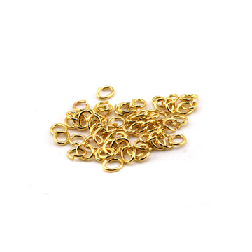 3.5mm/20g Oval Jump Rings- Bright Gold