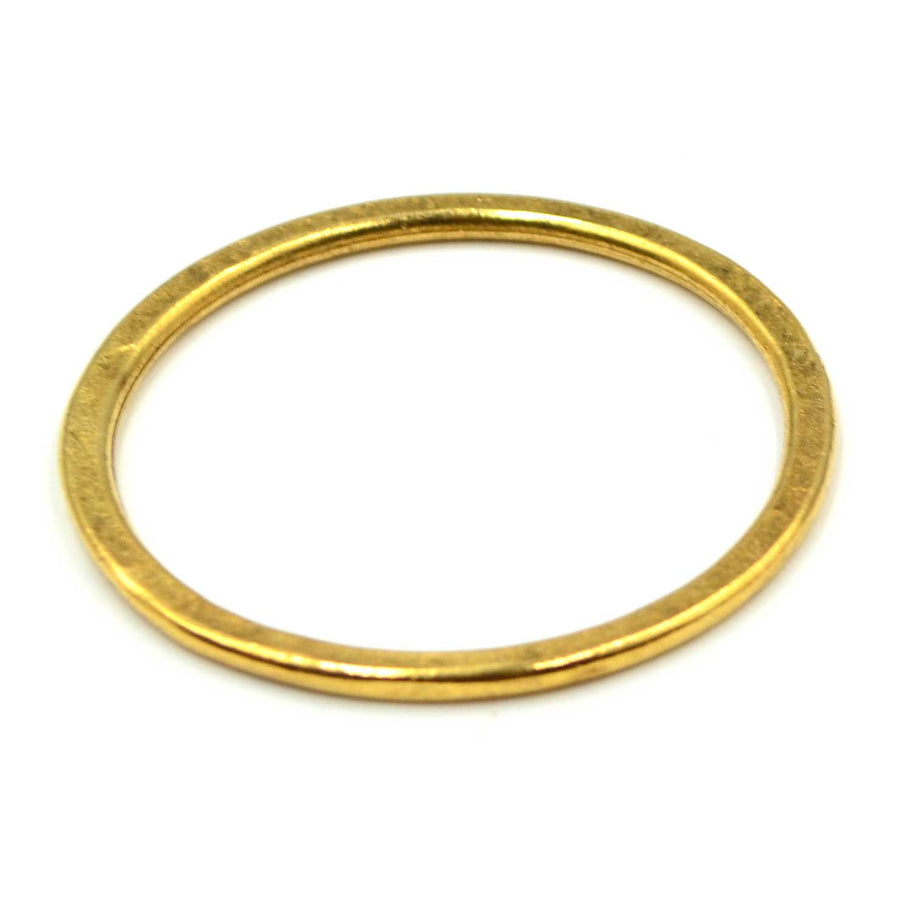 35mm Flat Large Circle Hoop- Antique Gold