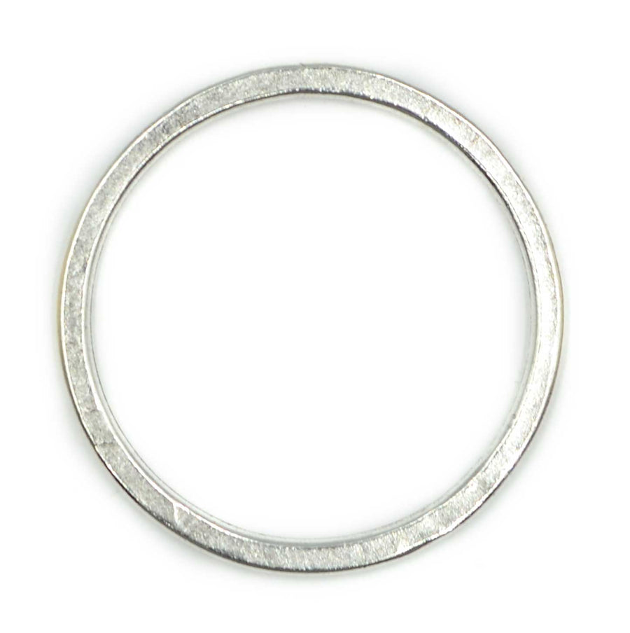 35mm Flat Large Circle Hoop- Antique Silver