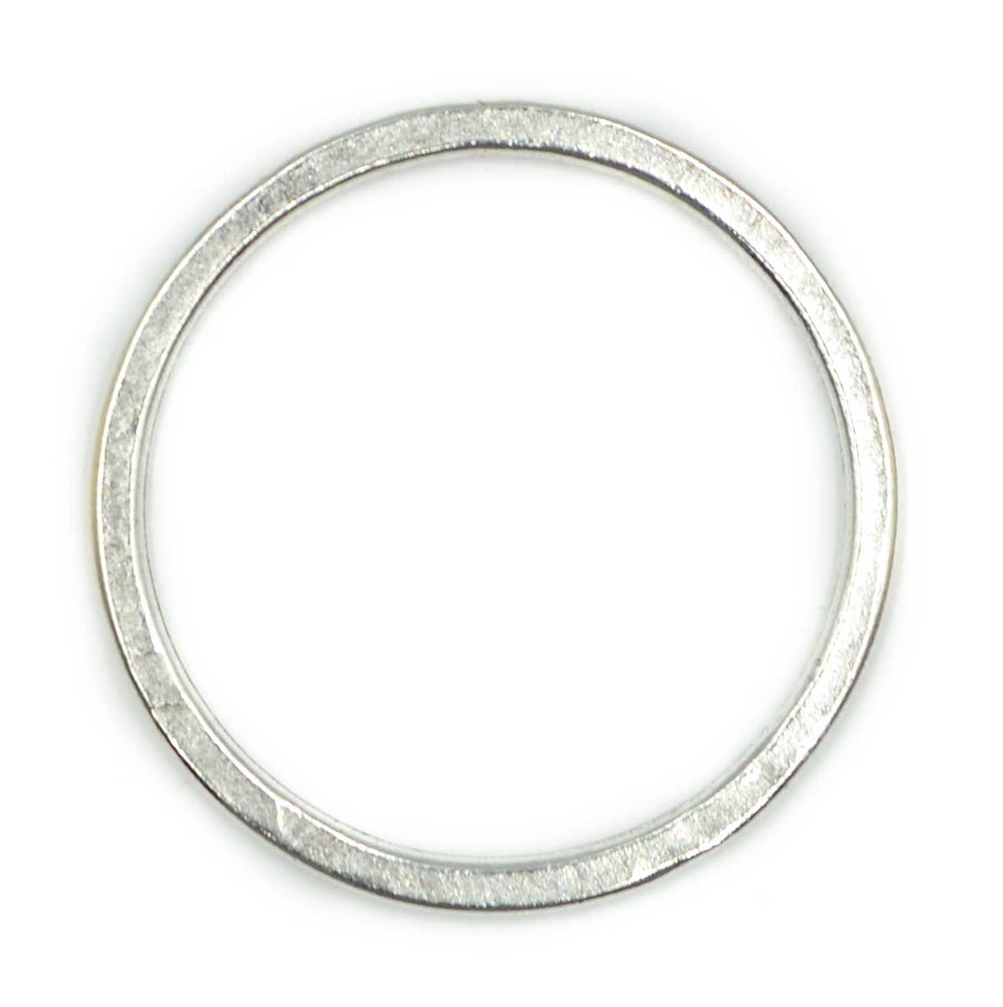 35mm Flat Large Circle Hoop- Antique Silver