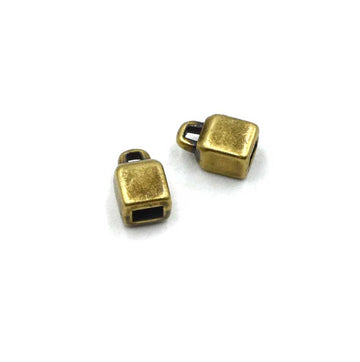 3mm Rounded Loop Ends- Antique Brass (1 pair)