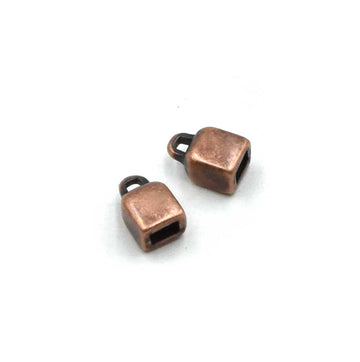 3mm Rounded Loop Ends- Antique Copper (1 pair)